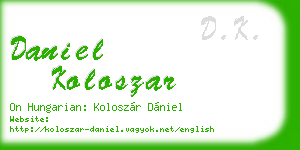 daniel koloszar business card